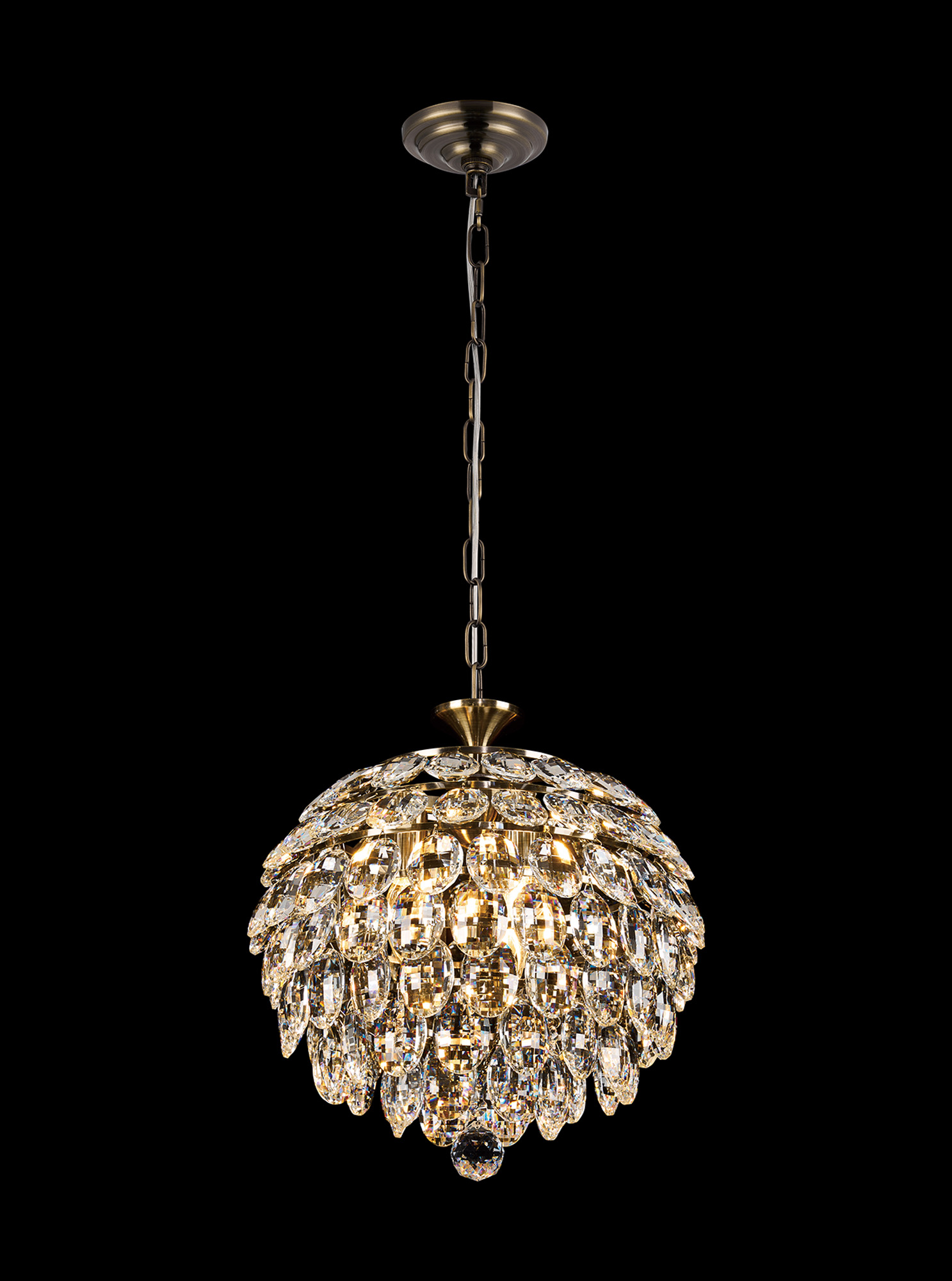 IL32803AB  Coniston Pendant 3 Light Antique Brass